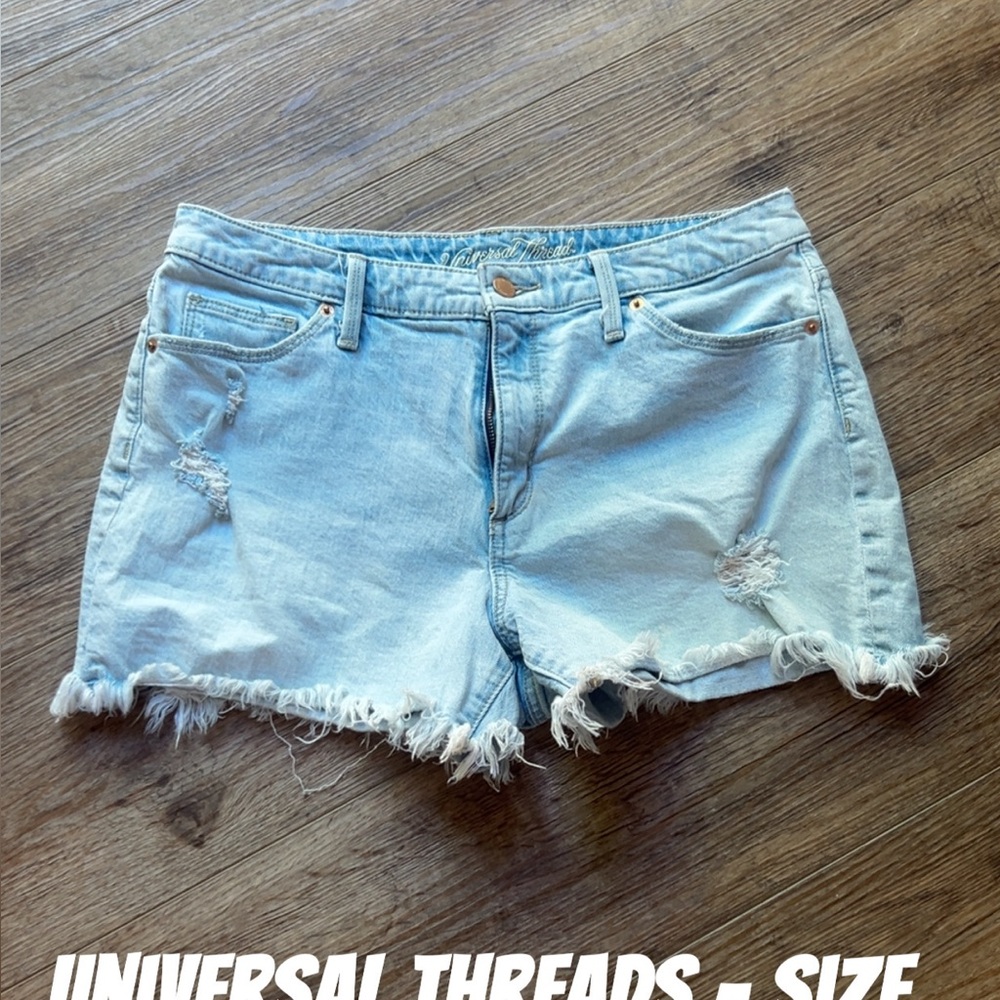 Universal Thread Distressed Light Blue Jean Shorts